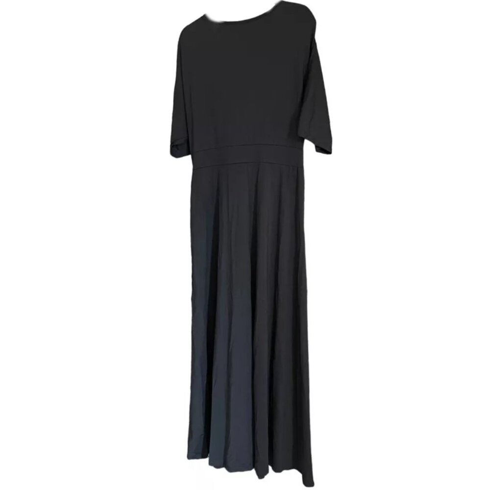 Split Shoulders Short Sleeve Bat Wing Women's Plus Size Surplice Maxi Dress 3XL - Picture 7 of 8